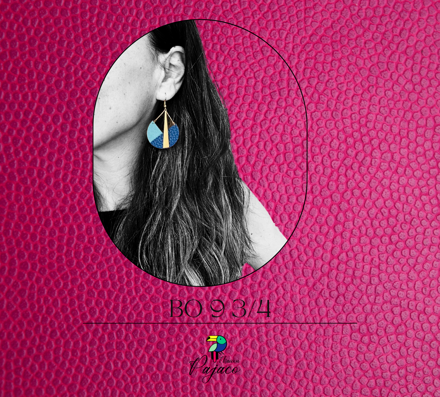 Boucles d’oreilles - 9 ¾ - Verte et bleu