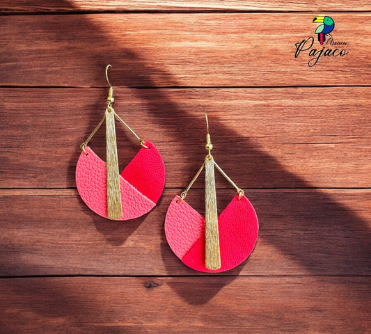Boucles d’oreilles - 9 ¾ - Framboise et rose