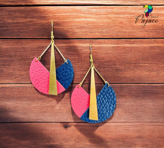 Boucles d’oreilles - 9 ¾ - Rose et bleu