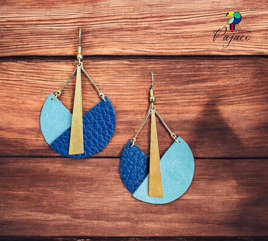 Boucles d’oreilles - 9 ¾ - Verte et bleu