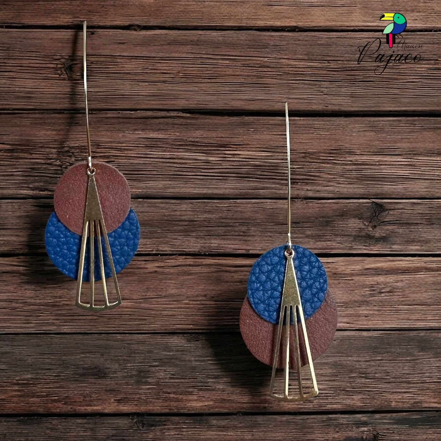 Boucles d'oreilles - Vice et Versa -  Marron bleu