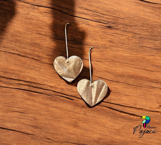 Boucles d'oreilles - Coeur léger - cuir star !