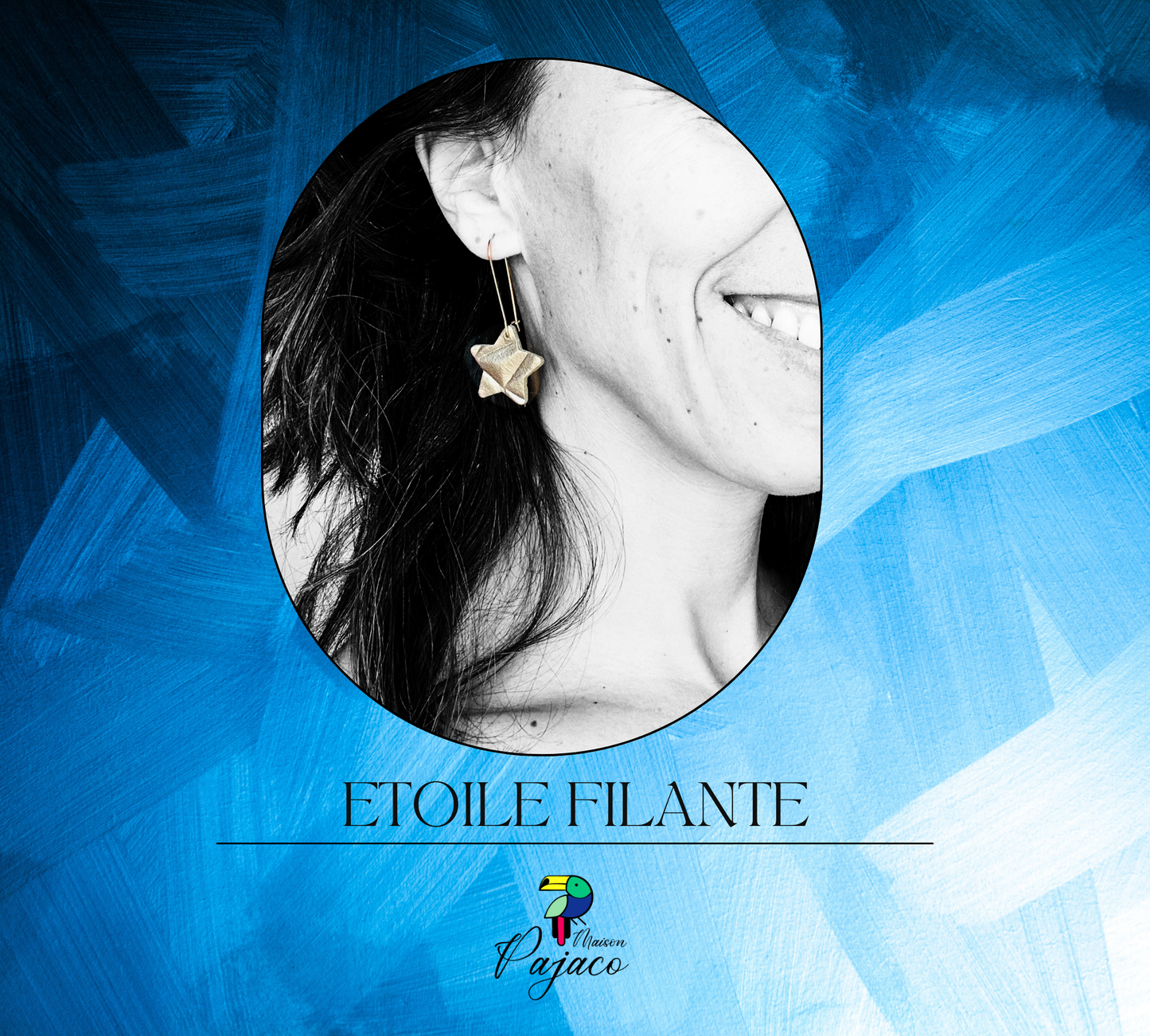 Boucle d'oreille - Etoile filante star