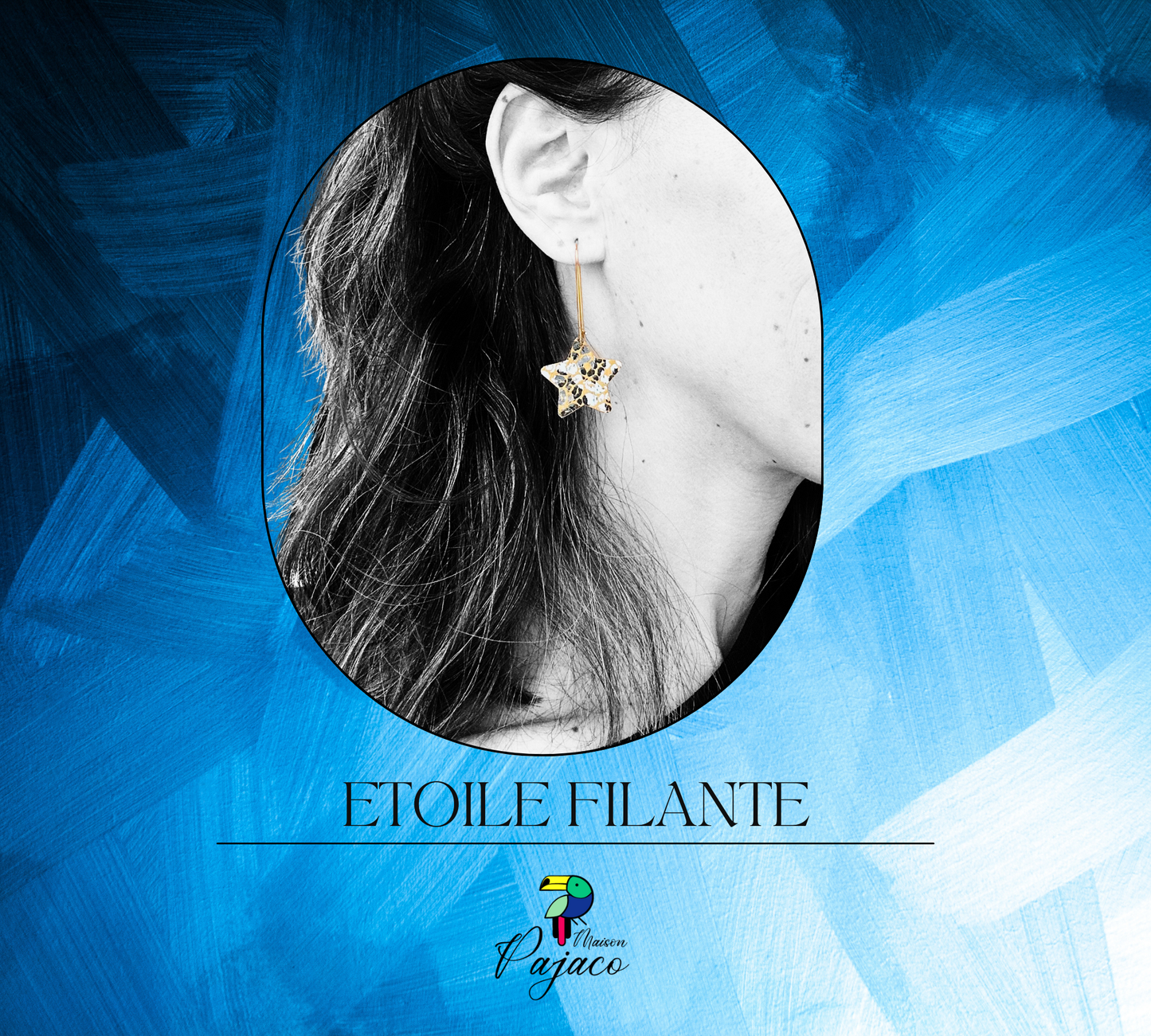 Boucle d'oreille - Etoile filante jungle