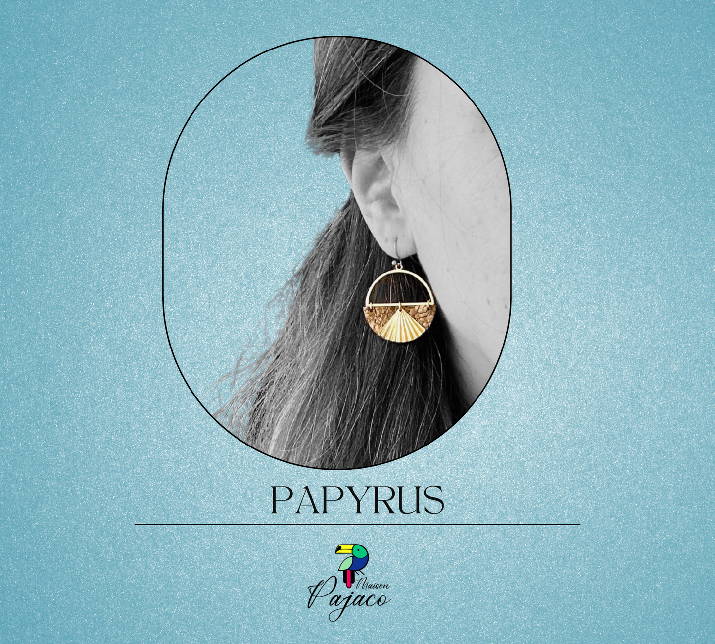 Boucles d'oreilles - Papyrus - Cuivre