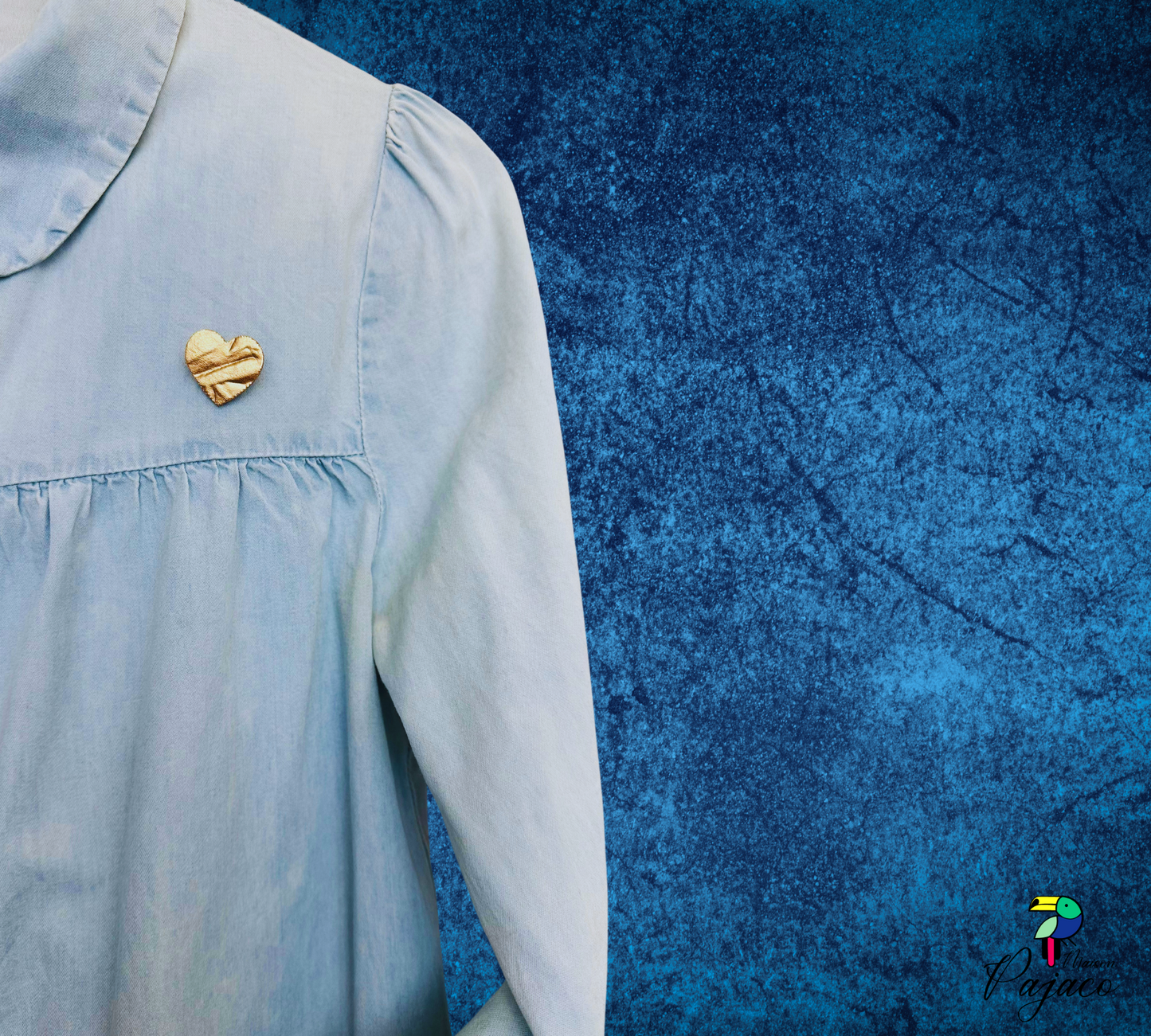 Broche Cuir - Coeur