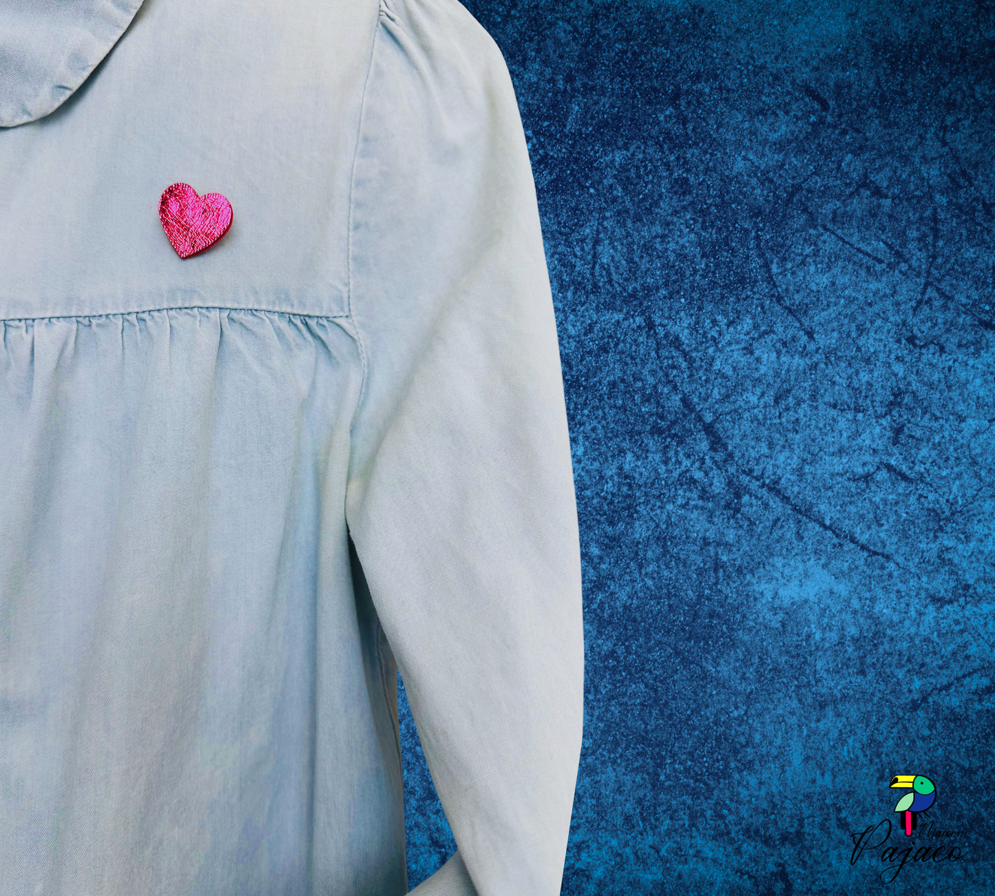 Broche Cuir - Coeur