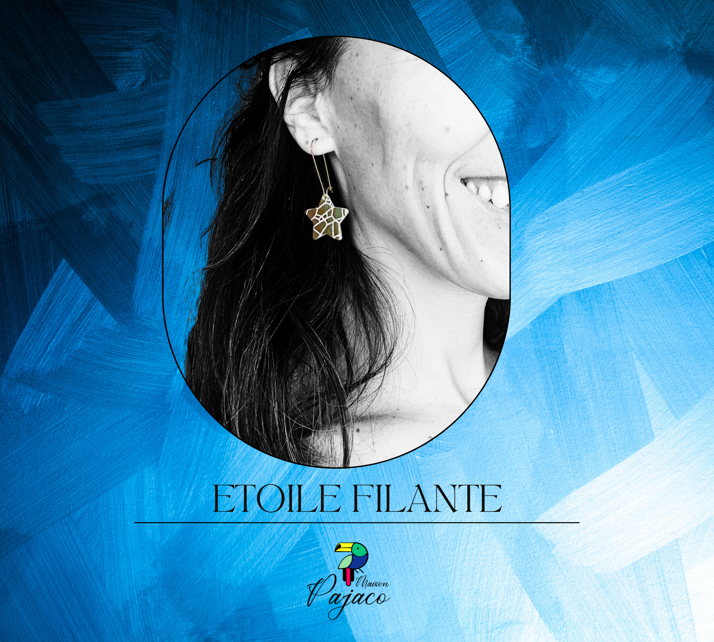 Boucle d'oreille - Etoile filante electro