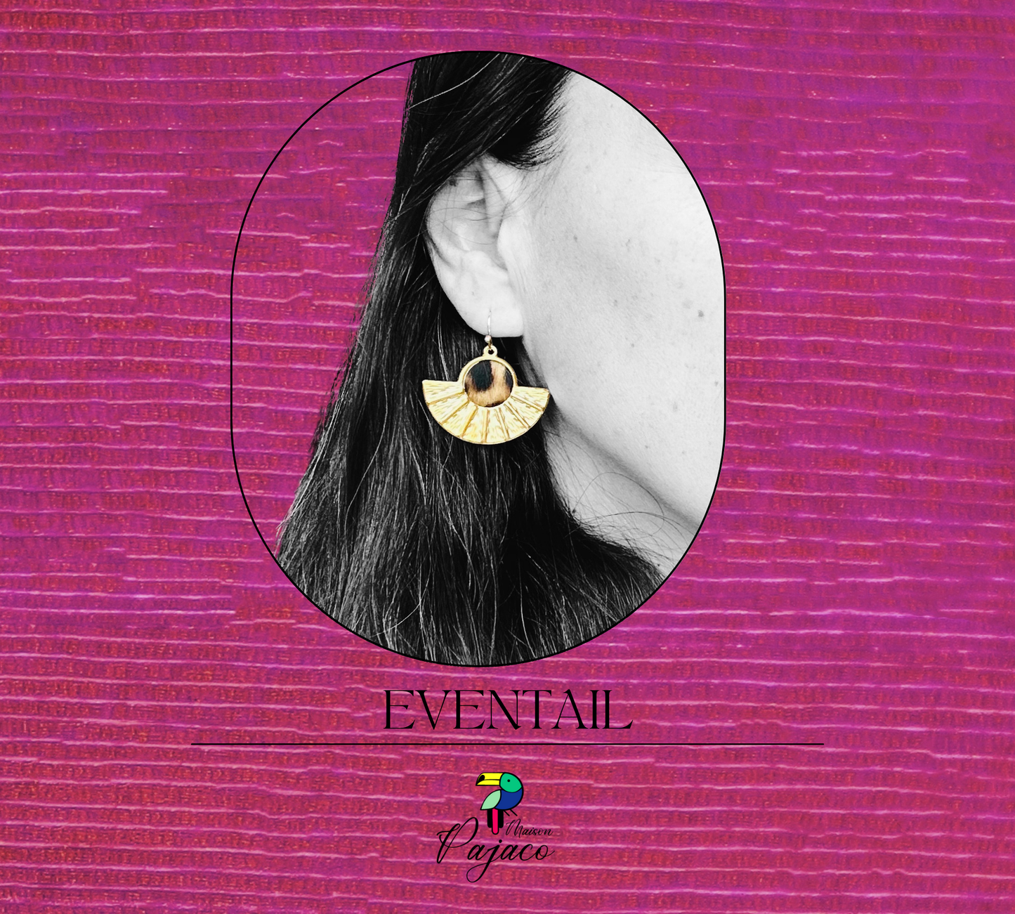 Boucles d'oreilles Eventail - Léopard