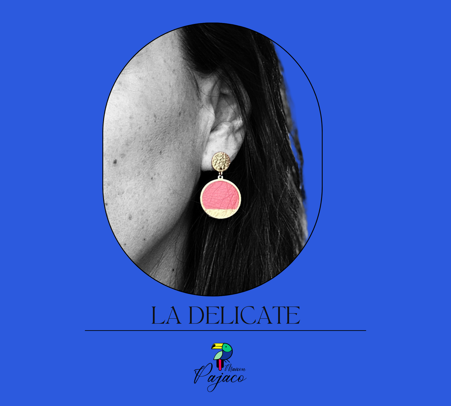 Boucle d'oreille - La Délicate - Rose
