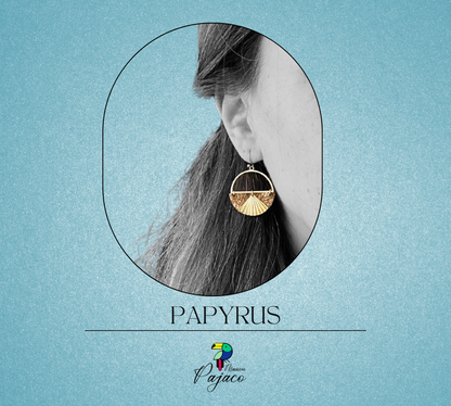 Boucles d'oreilles - Papyrus - Cuivre