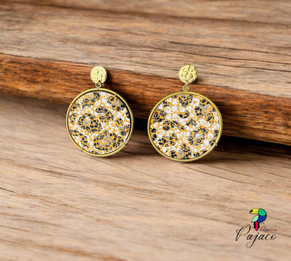 Boucles d'oreilles - Tambour - Savane