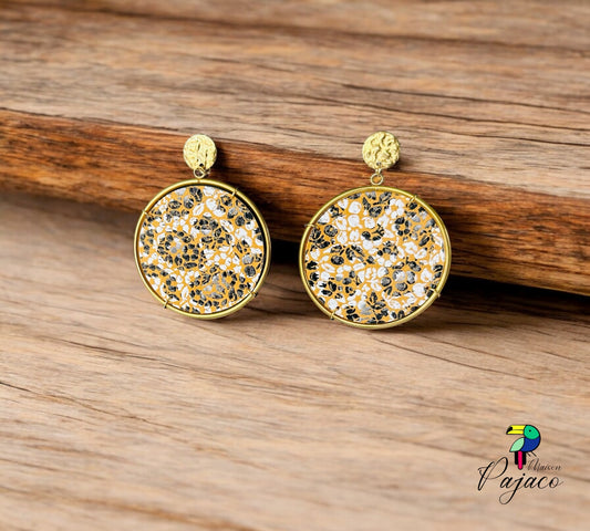 Boucles d'oreilles - Tambour - Savane