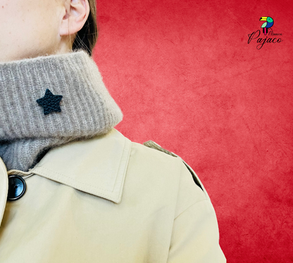 Broche cuir - Etoile
