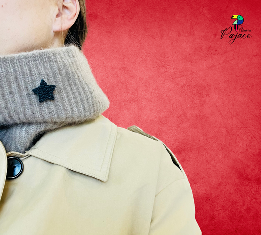 Broche cuir - Etoile